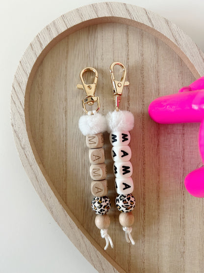 LEOPARD MAMA KEYCHAIN