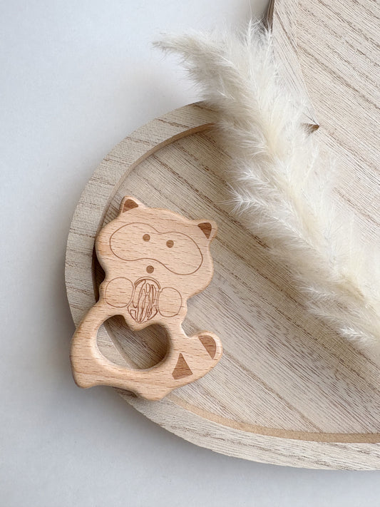 RACCOON WOODEN TEETHER