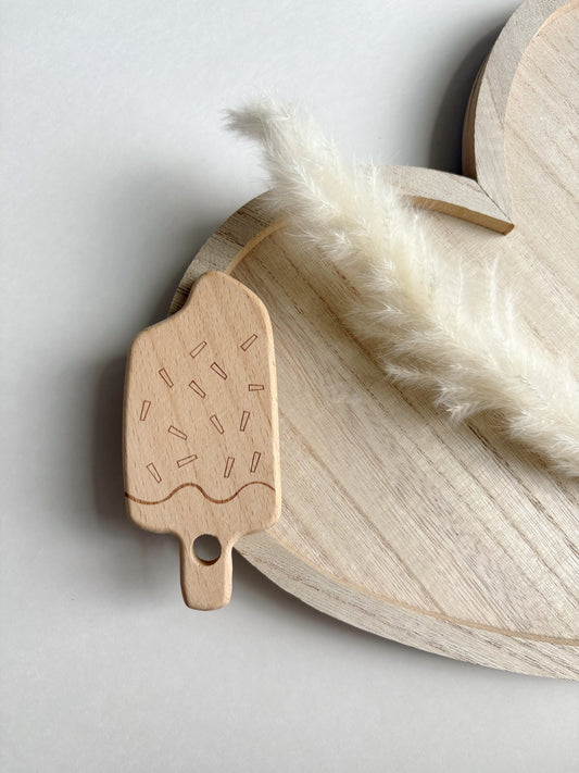 ICE CREAM WOODEN TEETHER