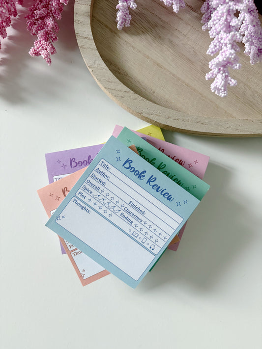 BOOK REVIEW STICKY NOTES