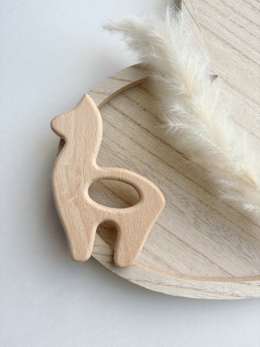 LLAMA WOODEN TEETHER