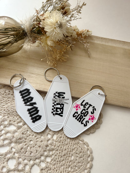 LETS GO GIRLS // MOTEL KEYCHAINS