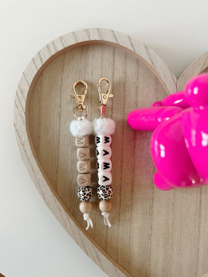 LEOPARD MAMA KEYCHAIN