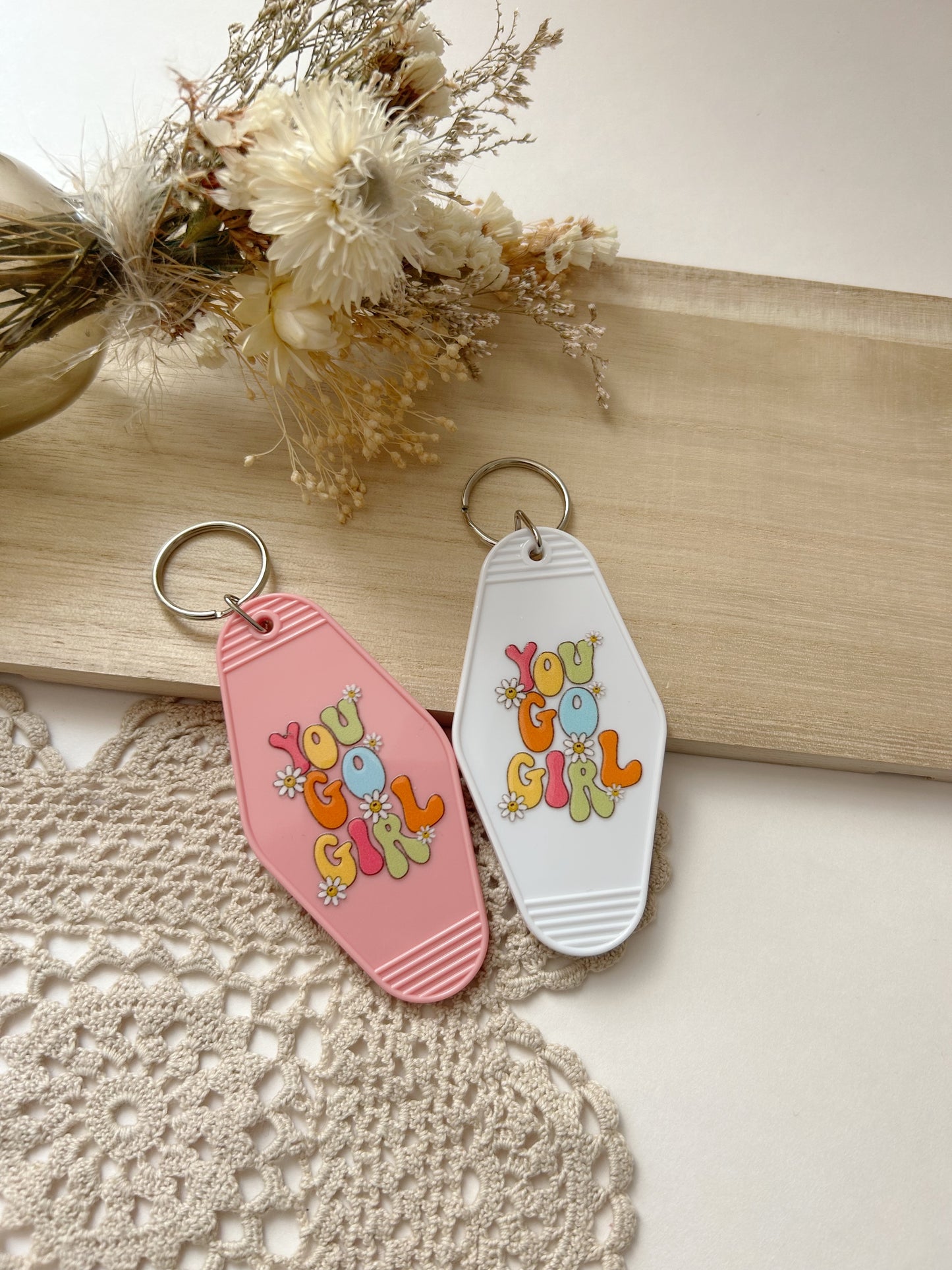 YOU GO GIRL // MOTEL KEYCHAINS